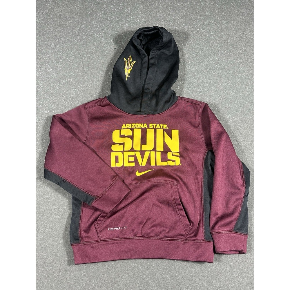 Arizona State Sun Devils Nike Therma Fit Youth Burgundy Hoodie Size 7